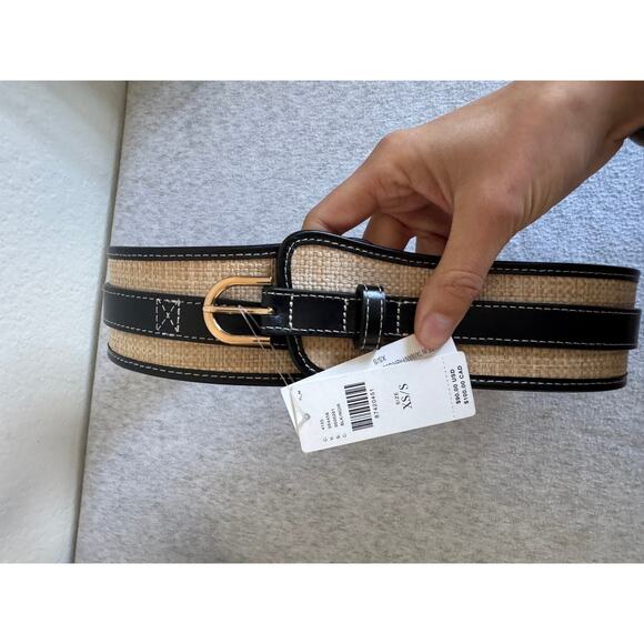 NWT Anthropologie Wide Belt in Black